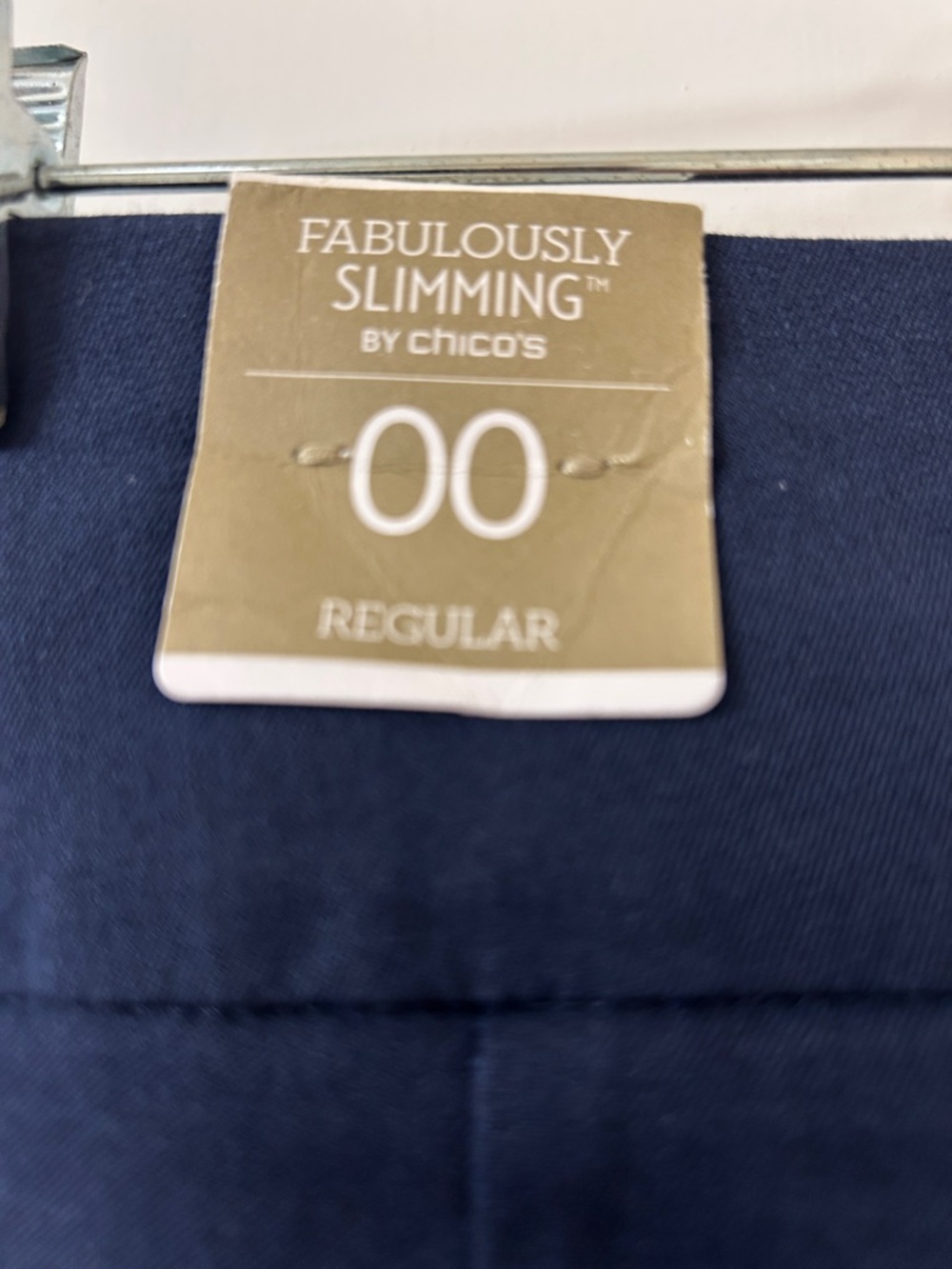 Chicos Navy Slim Ponte Trousers - Picture 3 of 4